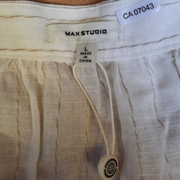 NWT Linen White Flowy Top - Picture 5 of 8